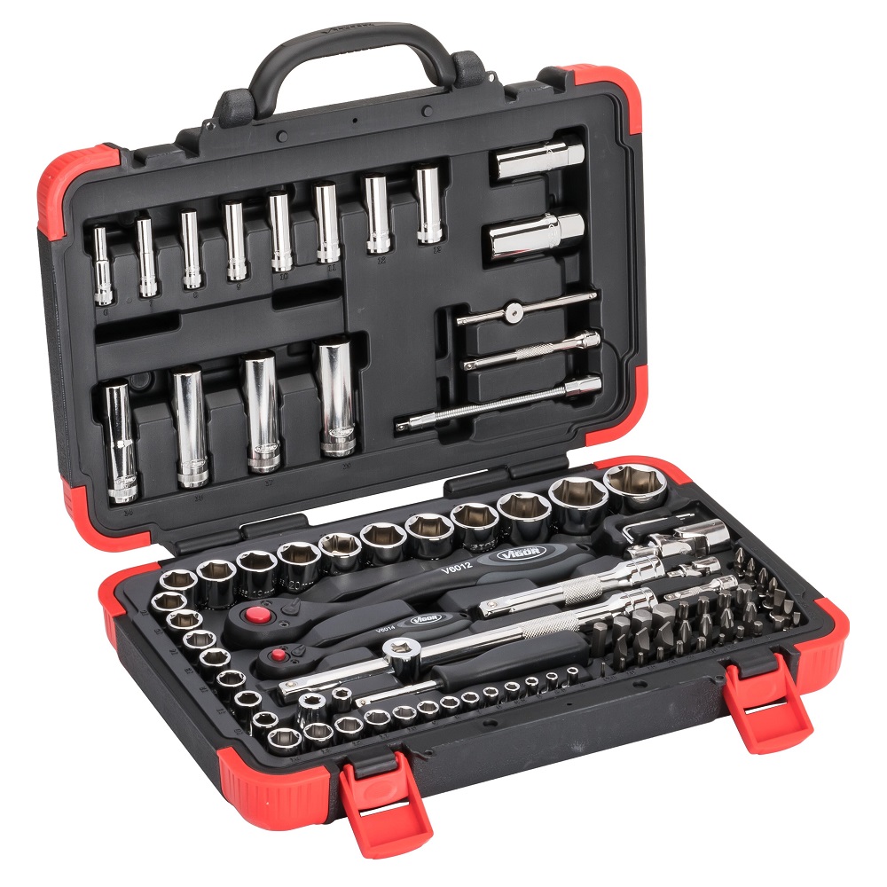 Набор инструмента 1/4", 1/2", 94 предмета (VIGOR V1706N)