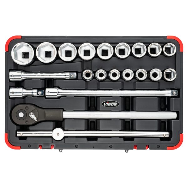 Набор инструмента 3/4", 21 предмет (VIGOR V2318N)