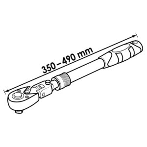 Телескопическая трещотка 1/2″ с шарниром (VIGOR V6612)