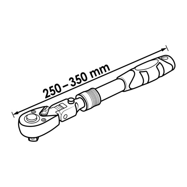 Телескопическая трещотка 3/8" с шарниром (VIGOR V6638)
