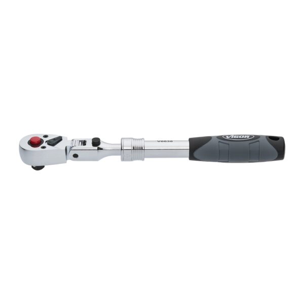 Телескопическая трещотка 3/8" с шарниром (VIGOR V6638)