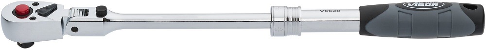 Телескопическая трещотка 3/8" с шарниром (VIGOR V6638)
